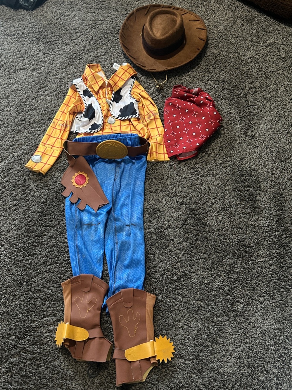 Disney Woody Toy Story Costume - Yellow, Blue, Brown & Red
